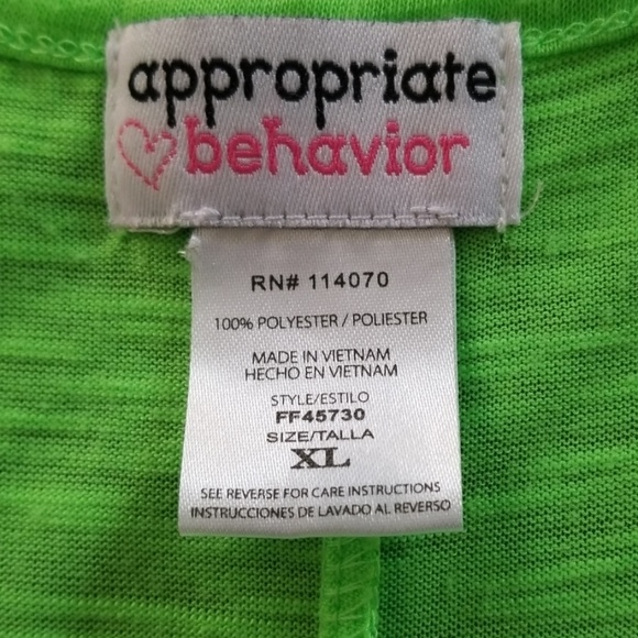 Appropriate Behavior Owl Green Racerback Tank Top - Picture 3 of 6